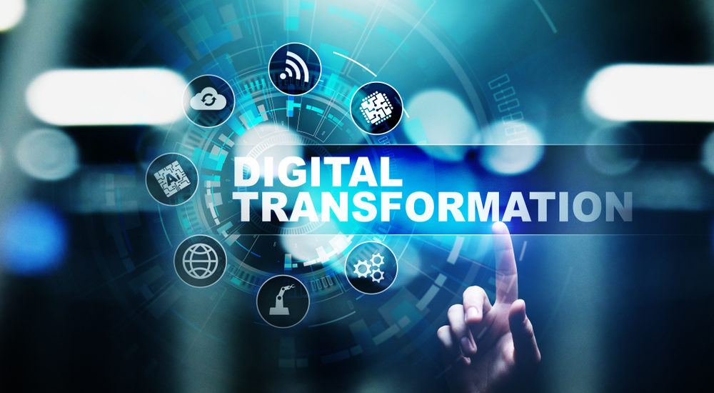 stylized image of digital transformation
